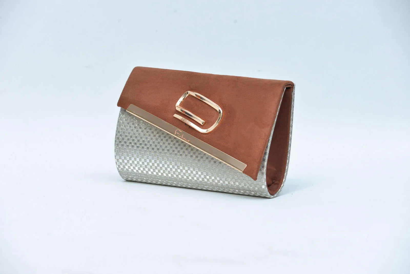 Firdous Clutch bag Brown Velvet
